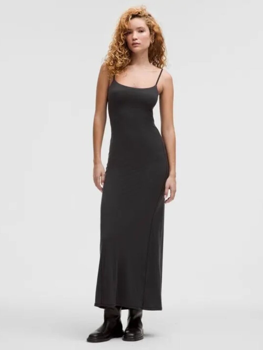 lululemon Wundermost Ultra-Soft Nulu Spaghetti-Strap Maxi Dress In Black